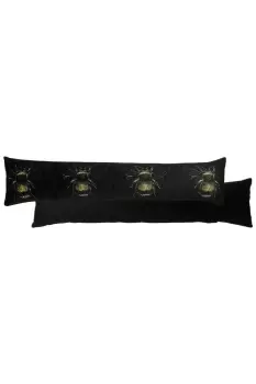 Gold Bee Printed Velvet Draught Excluder Cover
