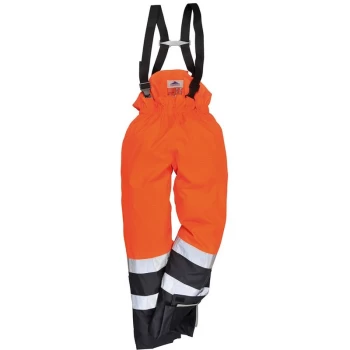 Portwest - S782ONRXXL - sz 2XL Bizflame Rain Hi-Vis Multi-Protection Trouser - Orange/Navy