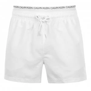 Calvin Klein Calvin Mini Double Waistband Swim Shorts - White 100