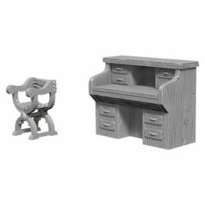 Pathfinder Deep Cuts Unpainted Miniatures - Desk and Chairs