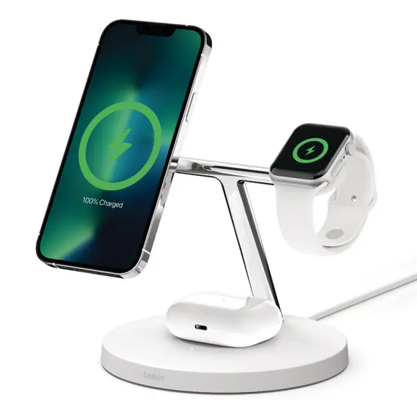 Belkin 3-in-1 Wireless Charger with MagSafe 15W WIZ017myWH