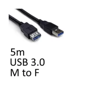 USB 3.0 A (M) to USB 3.0 A (F) 5m Black OEM Extension Data Cable