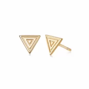 Daisy London 18ct Gold Plate Artisan Stamped Stud Earrings 18ct Gold Plate