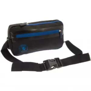 Chelsea FC Unisex Adult Crossbody Bag (One Size) (Black/Blue)