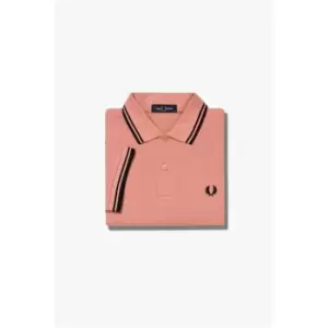 Fred Perry Short Sleeve Twin Tipped Polo Shirt - Pink