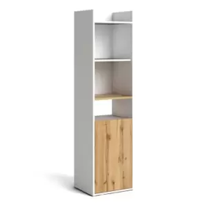 Function Plus Bookcase In White And Wotan Light Oak Effect