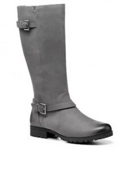 Hotter Belgravia Knee Boots, Dark Grey, Size 4, Women