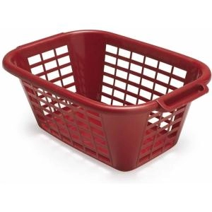 Addis Rectangular Laundry Basket, 40L, Red