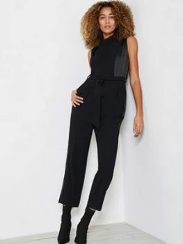 Mint Velvet Cowl Sleeveless Jumpsuit - Black, Size 14, Women