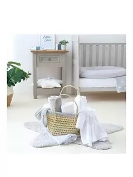 Clair De Lune Marshmallow Baby Gift Basket- Grey