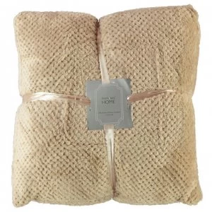 Linens and Lace 2 Pack Flannel Fleece Cushions - Beige
