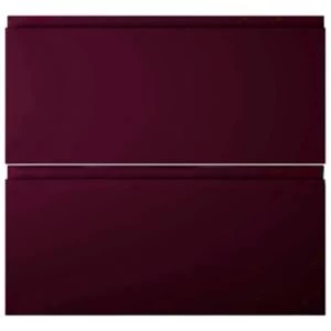 Cooke Lewis Raffello High Gloss Aubergine Tower drawer front W600mm Set of 2