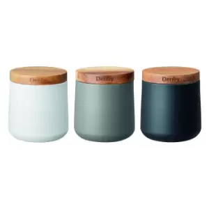 Denby Storage Canisters, Assorted Colours, Set of 3