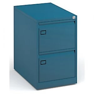 Dams International Filing Cabinet with 2 Lockable Drawers DEF2BL 470 x 622 x 711mm Blue