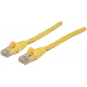Intellinet Network Patch Cable Cat6A 7.5m Yellow Copper S/FTP LSOH / LSZH PVC RJ45 Gold Plated Contacts Snagless Booted Polybag