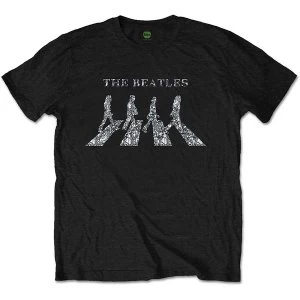 The Beatles - Crossing Mens Medium T-Shirt - Black