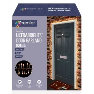 Premier Decorations 5.5M Garland Door Light with 800 Warm White LEDs