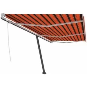 Vidaxl - Freestanding Manual Retractable Awning 600x300cm Orange/Brown Multicolour
