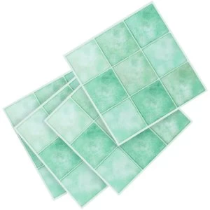 Wickes Aqua Squares Self Adhesive Vinyl Tiles 305 x 305mm - Pack of 11