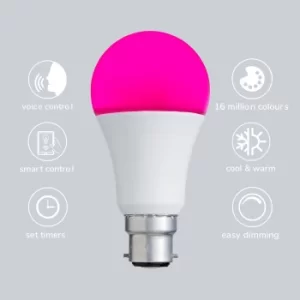 Status Smart Alexa 9 Watt RGB BC GLS LED Bulb White