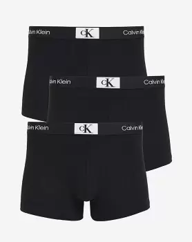 Calvin Klein 3 Pack Black Ck Logo Trunks