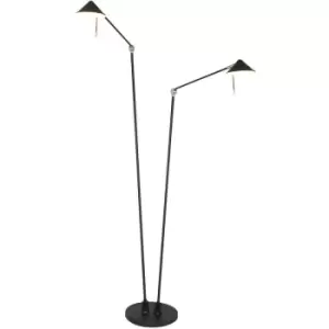 Sienna Punkt LED Multi Arm Floor Lamp Black Matt, Steel, Plastic White