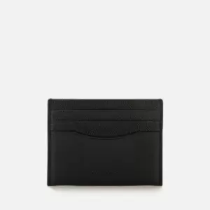Coach Mens Crossgrain Leather Card Case - Black