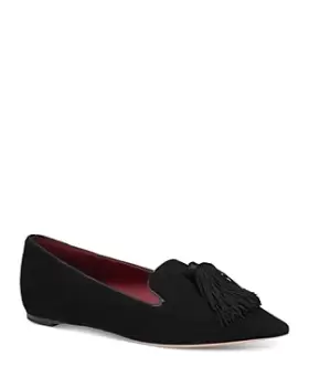 kate spade new york Womens Adore Leather Tassel Flat Loafers