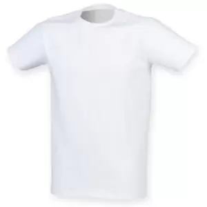 Skinni Fit Men Mens Feel Good Stretch Short Sleeve T-Shirt (L) (White)