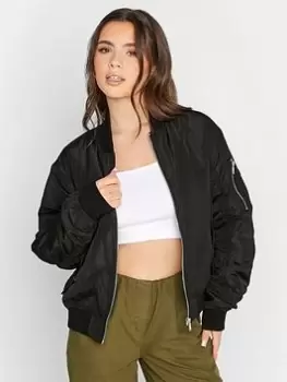 PixieGirl Petite Bomber Jacket, Black, Size 8, Women