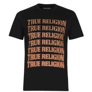 True Religion Arch Logo Crew t Shirt - Black
