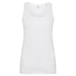 SF Womens/Ladies Feel Good Stretch Sleeveless Vest (S) (White)
