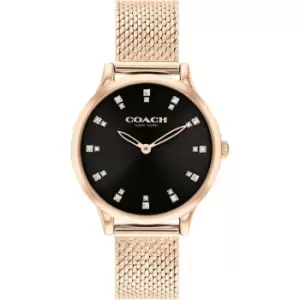 Coach Ladies Coach Chelsea Watch 14504217 - Black and Rose Gold