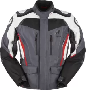 Furygan Apalaches Motorcycle Textile Jacket, black-grey-red, Size 4XL, black-grey-red, Size 4XL
