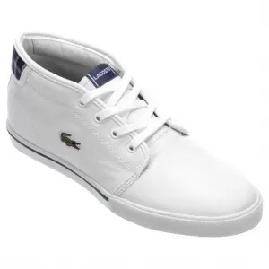 Lacoste Boys Ampthill 0120 Chukka Boot - White, Size 2 Older