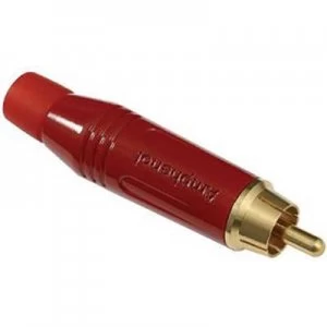 Amphenol ACPR-RED RCA connector Plug, straight Number of pins: 2 Mono Red
