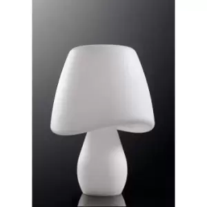 Cool Table Lamp 2 Bulbs E27 In Line Switch Indoor, opal white
