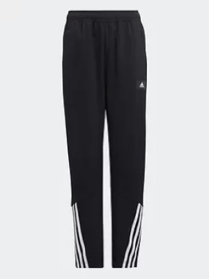 Boys, adidas Arkd3 Warm Woven 3-stripes Tapered Joggers, Black/White, Size 11-12 Years