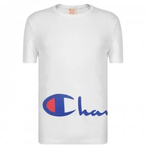 CHAMPION Side Logo T Shirt - White