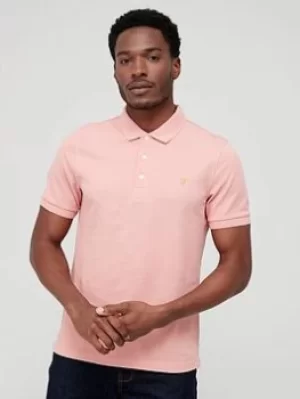 Farah Blanes Organic Cotton Polo Shirt, Pink, Size L, Men