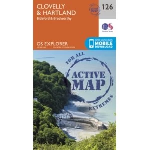 Clovelly and Hartland: 126 by Ordnance Survey (Sheet map, folded, 2015)