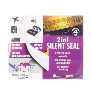 Stormguard 6m Silent Seal Draught Excluder Foam - White