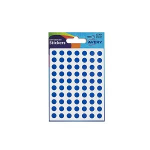 Avery 8mm Self Adhesive Dot Stickers Blue 560 Labels CardsPackage