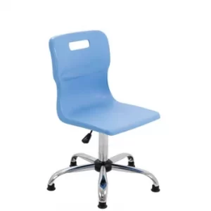 TC Office Titan Swivel Junior Chair with Glides, Sky Blue