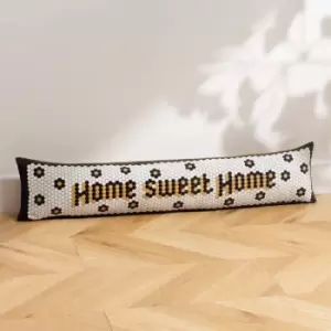Mosaic Message Home Sweet Home Draught Excluder Golden Yellow