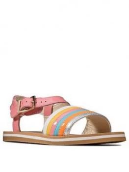 Clarks Finch Stride Girls Sandals - Multi, Size 13.5 Younger