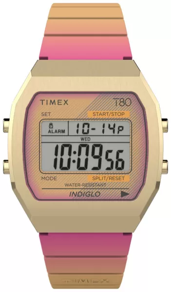 Timex TW2V74400 80 (36mm) Digital Dial / Pink Resin Strap Watch