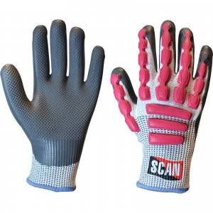 Scan Anti Impact Latex Cut 5 Gloves L