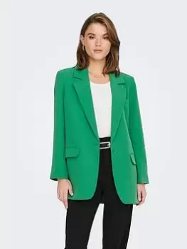 Only Only Long Sleeve Oversized Tailored Blazer - Green, Size 38, Women