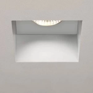 1 Light Square Bathroom Recessed Spotlight White IP65, GU10